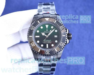 Swiss Replica Rolex Deep Sea Sea Dweller Custom Ceramic Black PVD watch